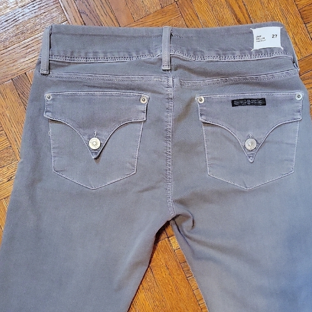 Hudson Crop Collin Light Gray Skinny Jeans Size 27 - Picture 10 of 16